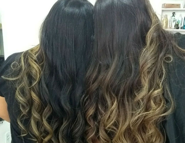 californiana em cabelo preto vs morena iluminada