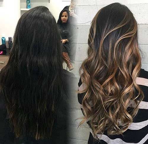 melhores tons de mel para californiana em cabelo preto
