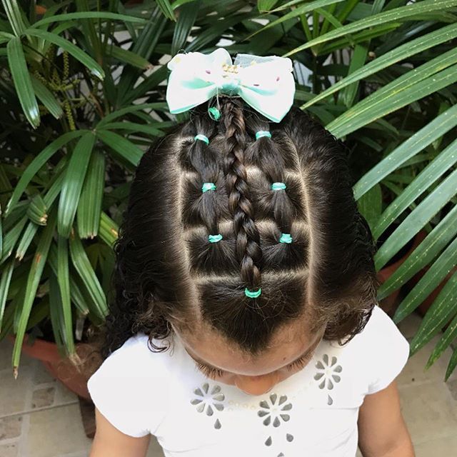 penteado rabo de cavalo carnaval infantil elástico