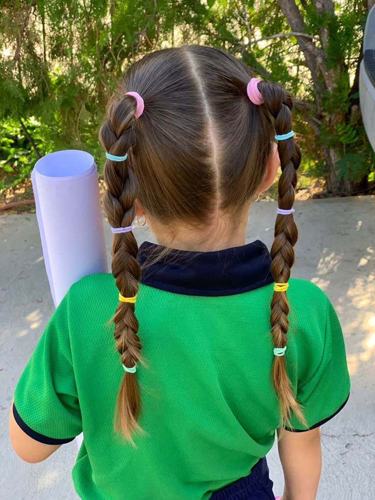 penteado rabo de cavalo carnaval infantil elástico