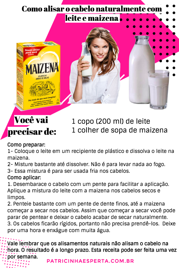 como alisar o cabelo naturalmente