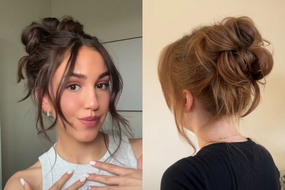 coques de cabelo bagunçado