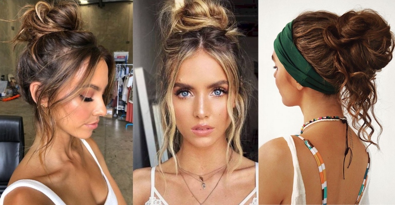 coques de cabelo bagunçado