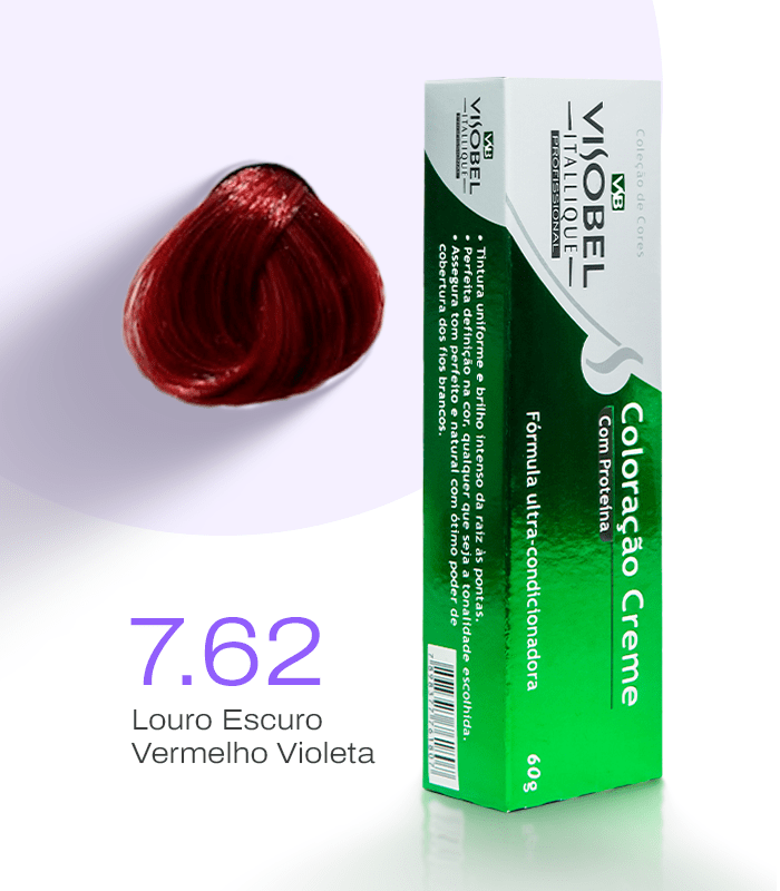cor de cabelo vermelho violeta