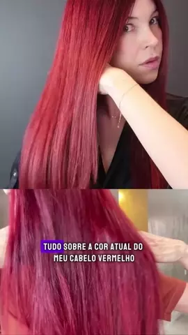 cor de cabelo vermelho violeta