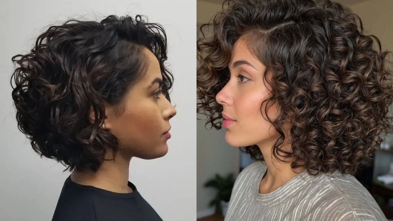 Short Bob com Franja: Elegância e praticidade para cabelos cacheados curtos