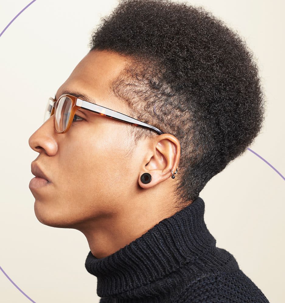 corte de cabelo áspero