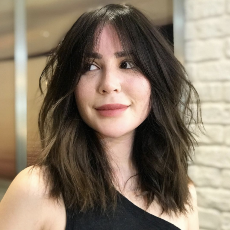 corte de cabelo com franja