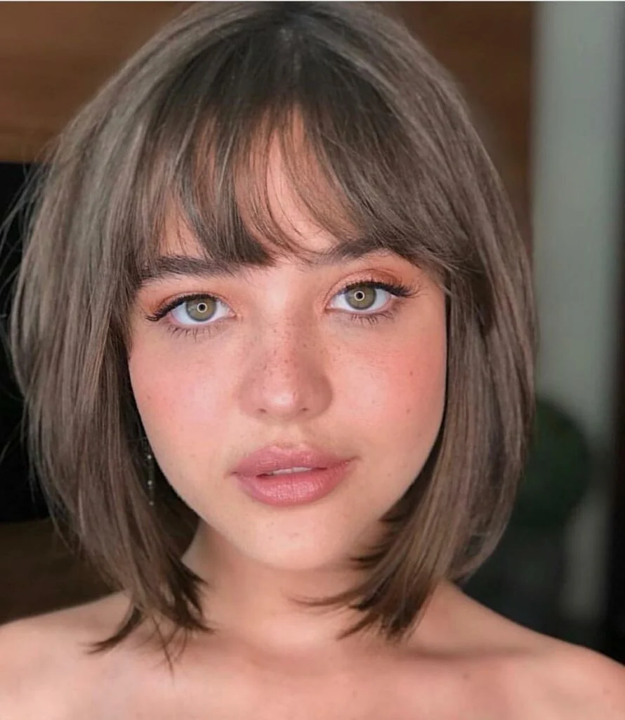 corte de cabelo com franja