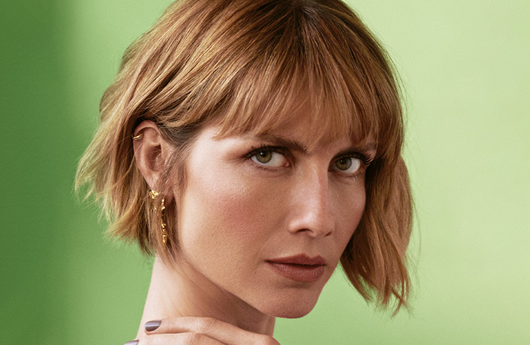 corte de cabelo com franja