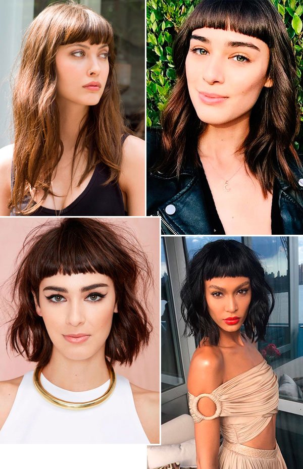 corte de cabelo com franja