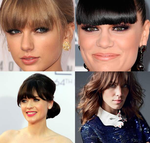 corte de cabelo com franja