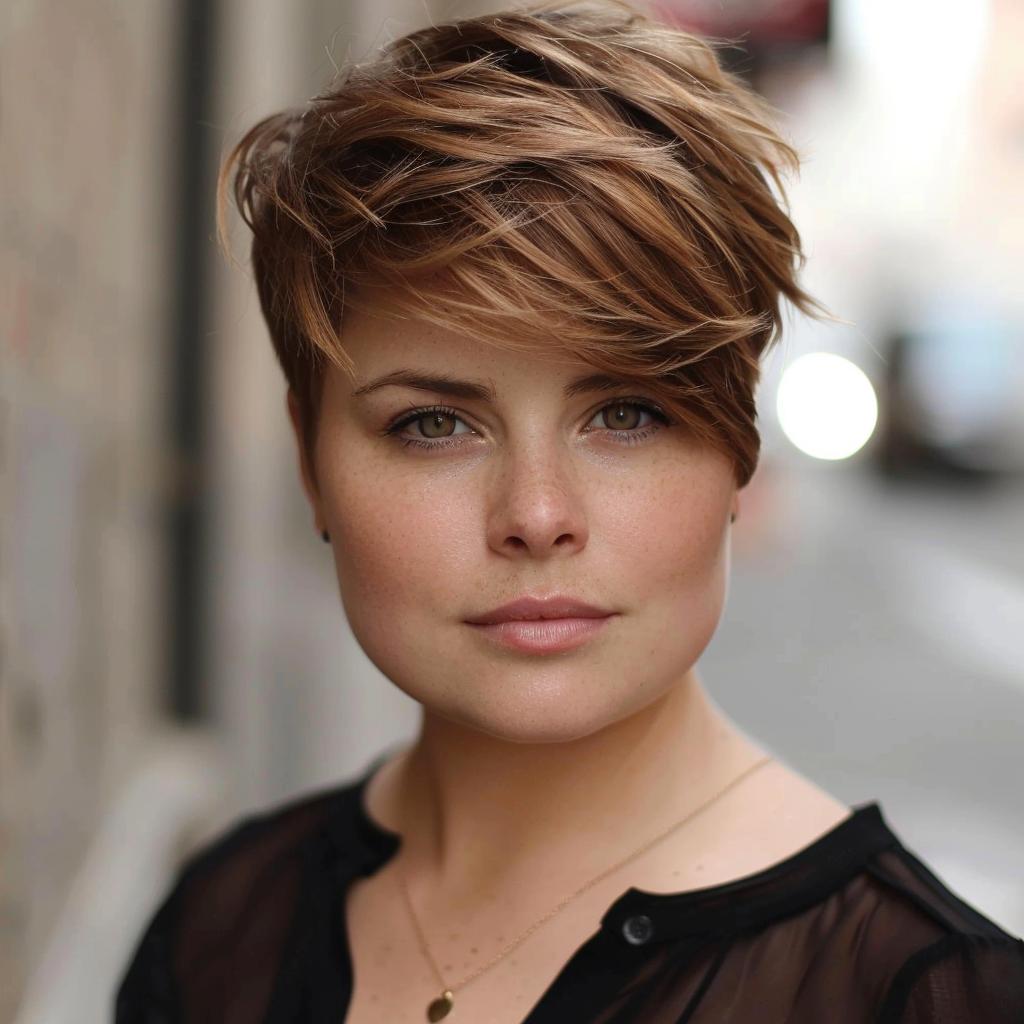 corte de cabelo curto feminino para rosto redondo