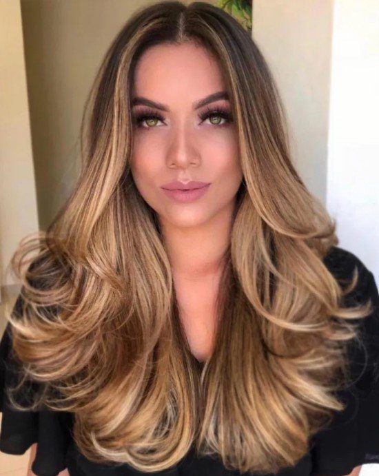 corte de cabelo em camadas e repicado