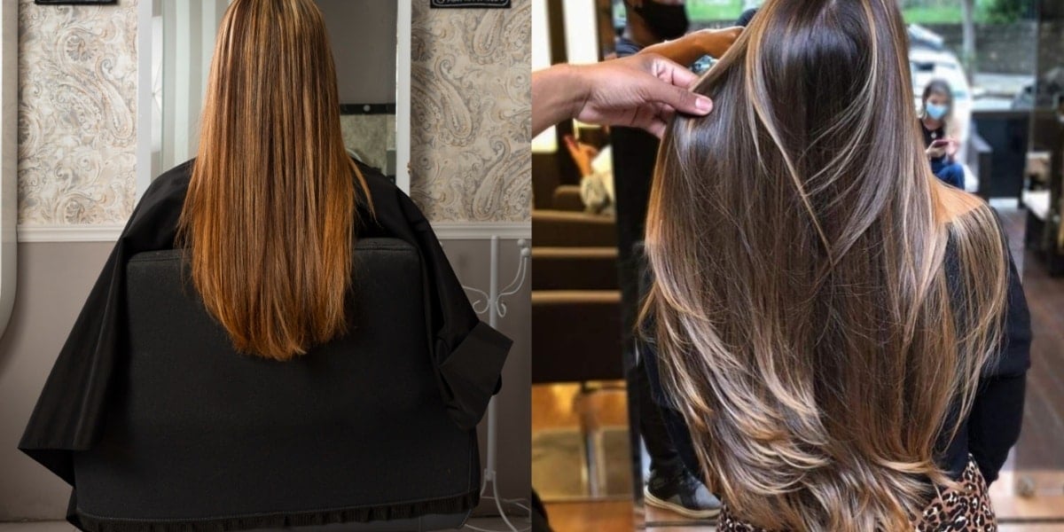 corte de cabelo feminino longo