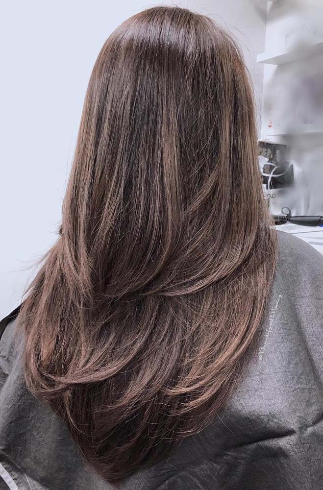 corte em U para cabelo longo