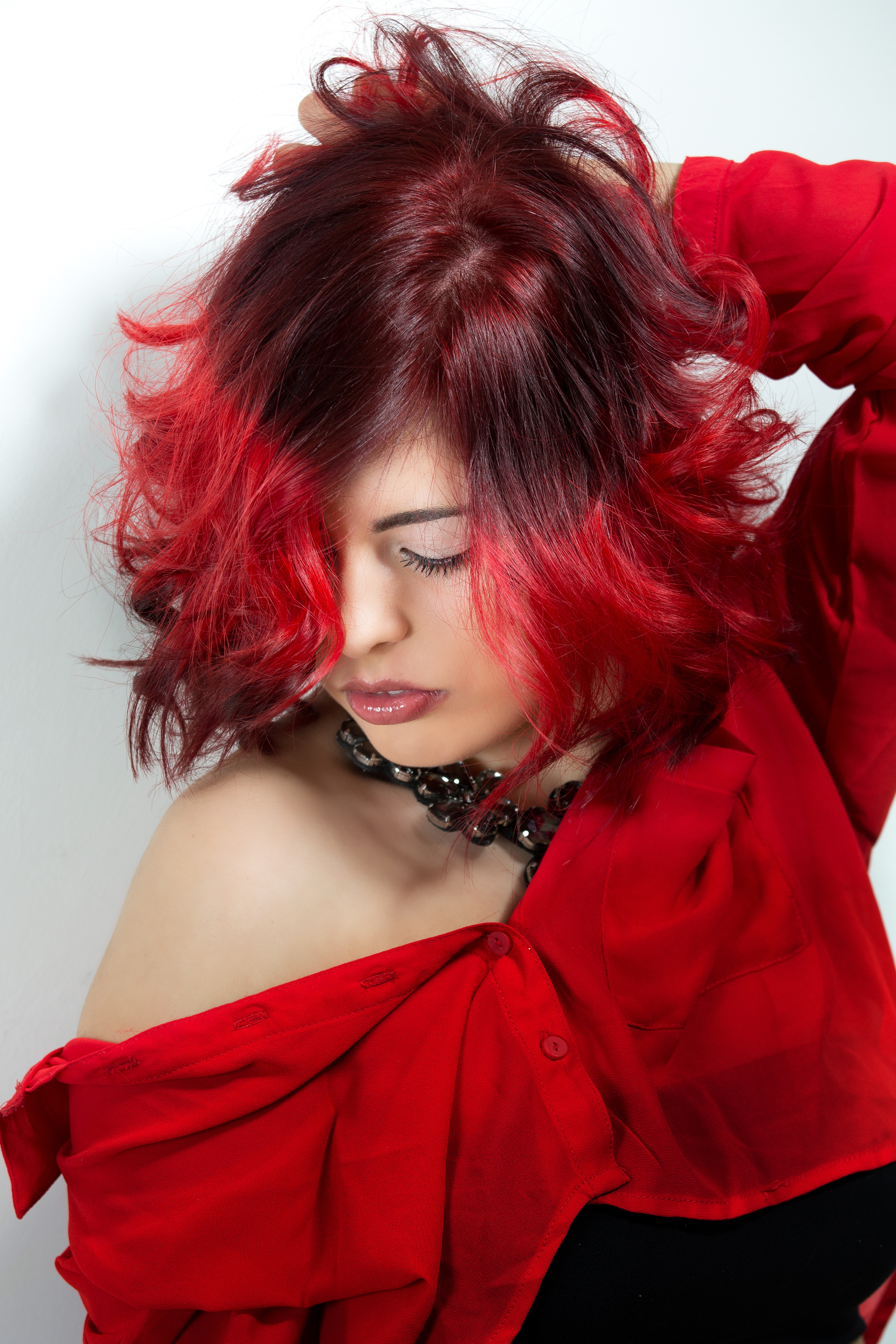 corte de cabelo feminino vermelho