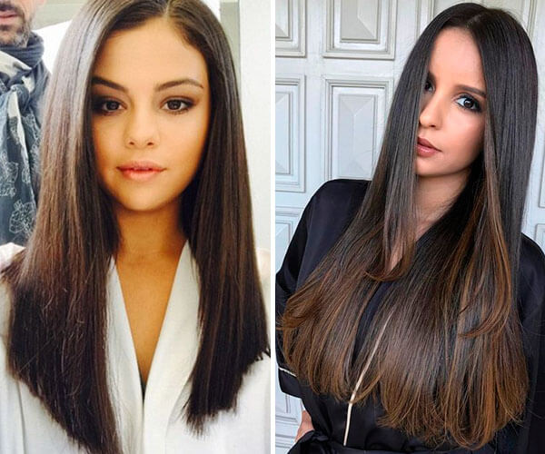 corte de cabelo grande liso