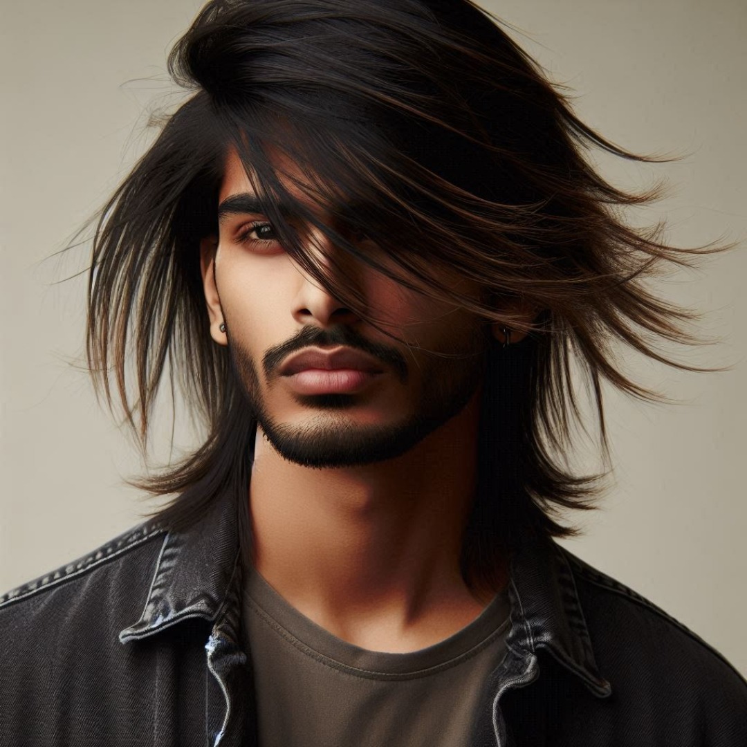 corte de cabelo liso medio