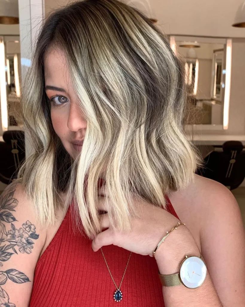 long bob para rosto oval