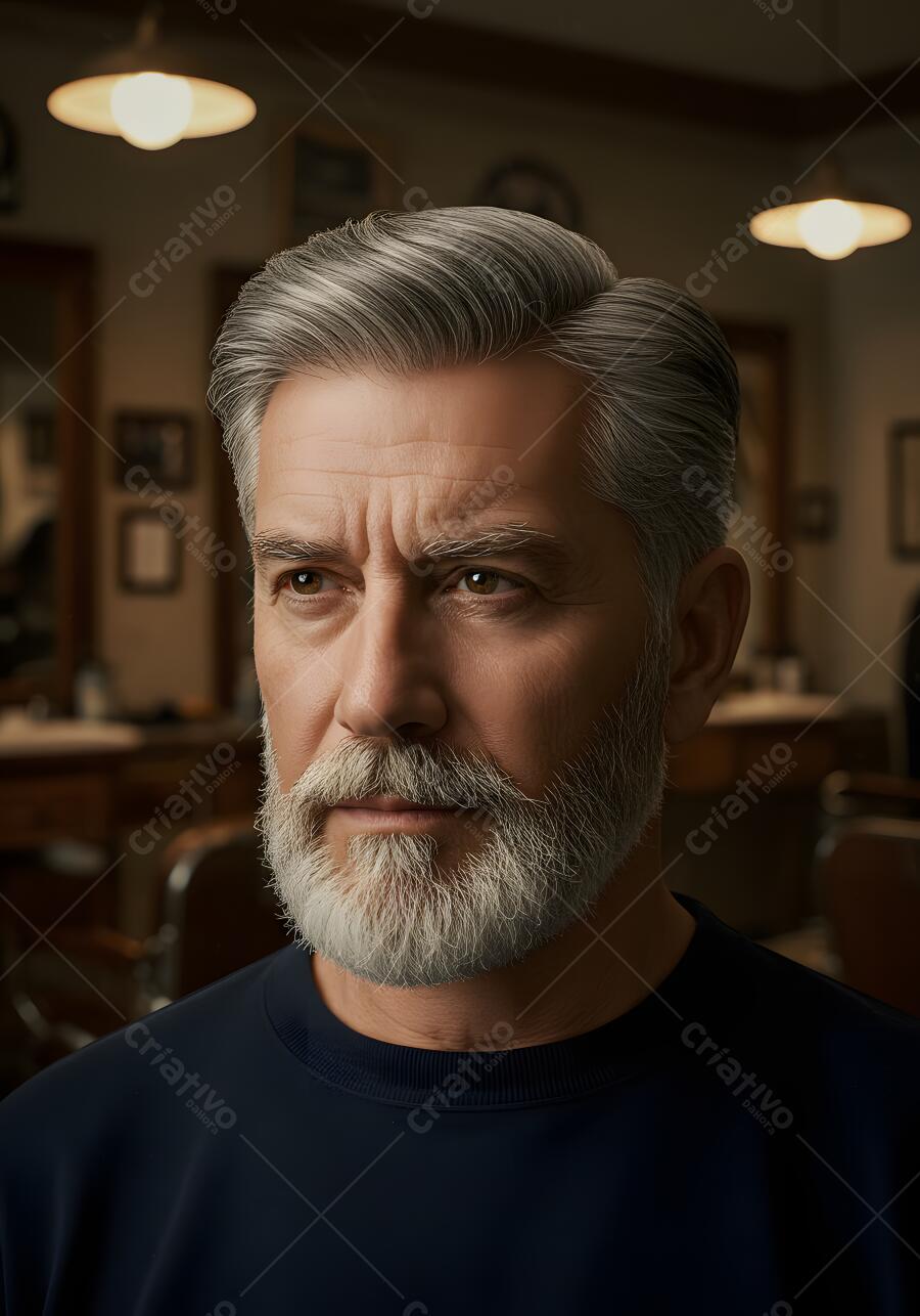 Barba e Cabelo Grisalho: Como Combinar para um Visual Imponente e Sofisticado