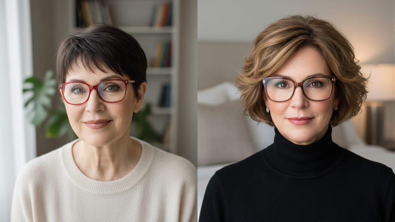 melhores cortes de cabelo repicado curto para senhoras de 60 anos