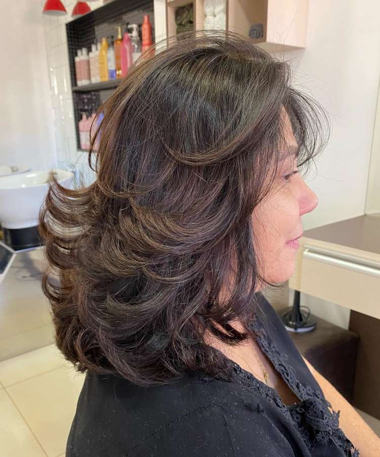 corte de cabelo repicado em camadas