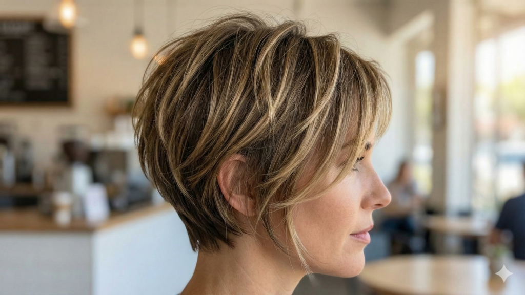 corte em u cabelo curto para rosto quadrado