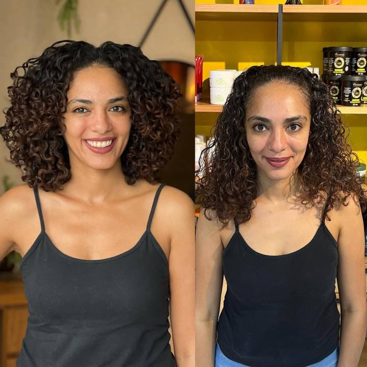 corte de cabelo v feminino cacheado