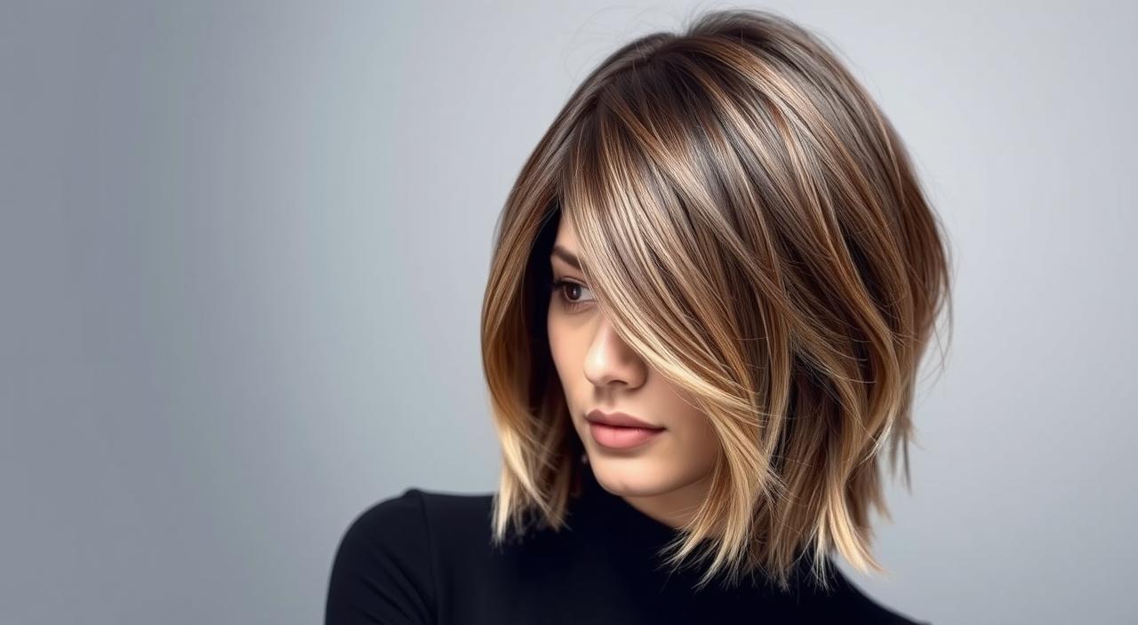 corte repicado com franja lateral em degradê