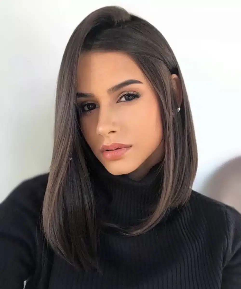 Long bob para rosto redondo: o guia completo