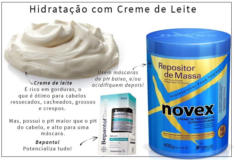 creme de leite no cabelo