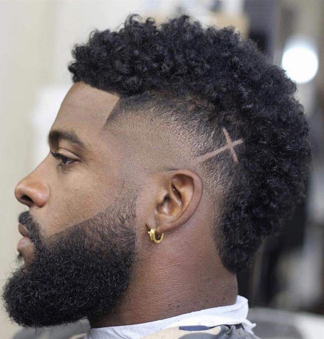 risco de cruz no cabelo masculino