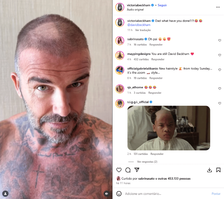 david beckham cabelo