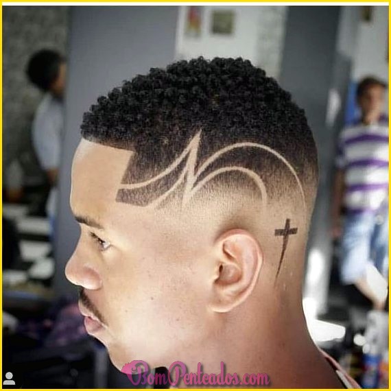 Inspirações de Low Fade com Risco para um visual discreto