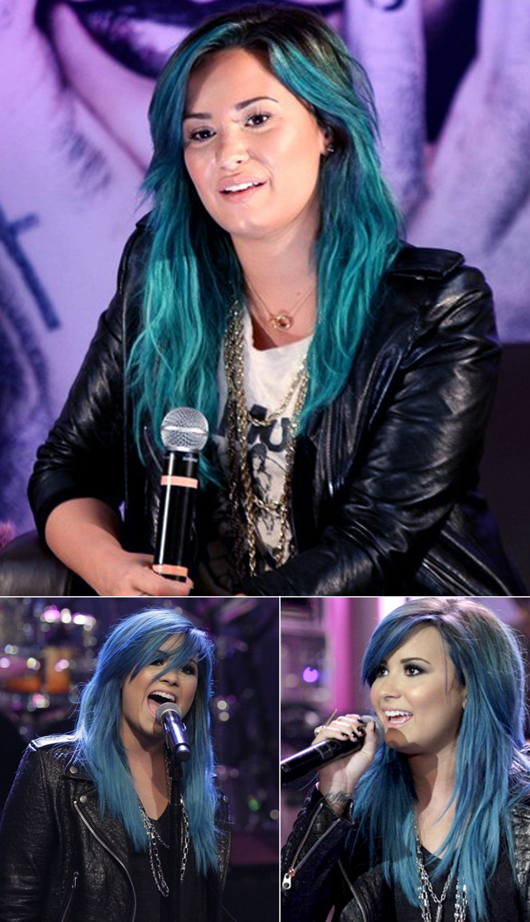 demi lovato cabelo azul photoshoot