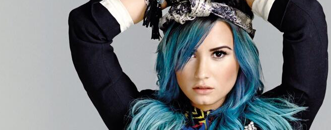 demi lovato cabelo azul photoshoot