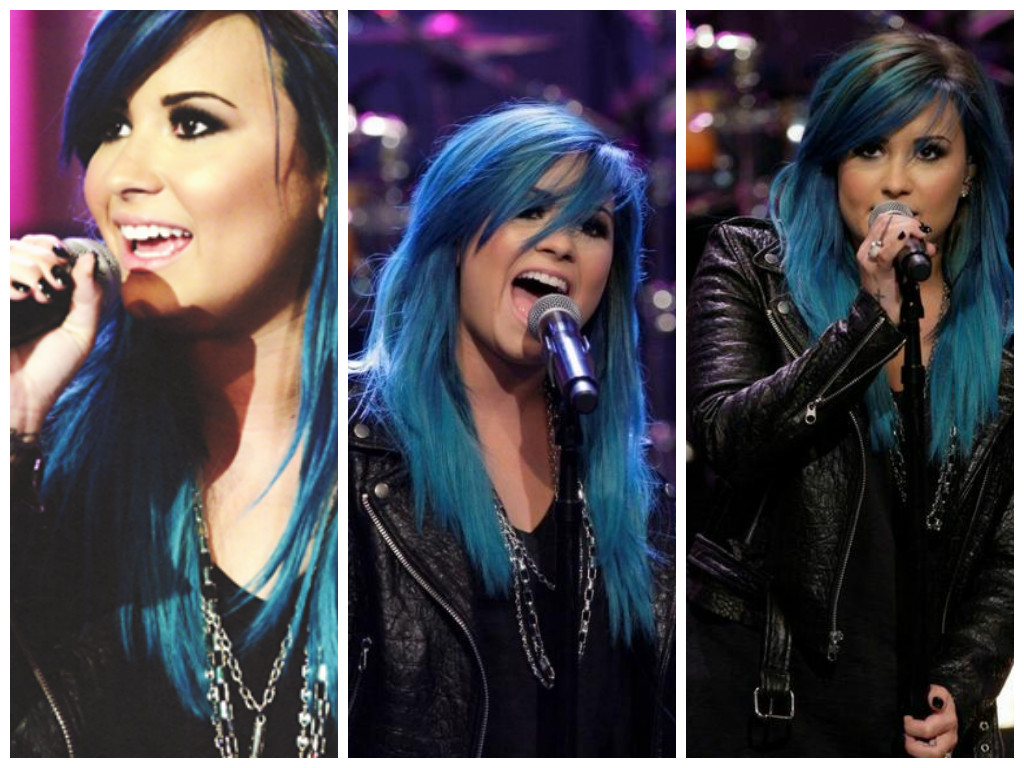 demi lovato cabelo azul photoshoot