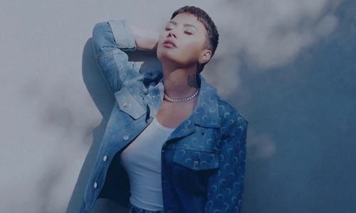 demi lovato cabelo azul photoshoot