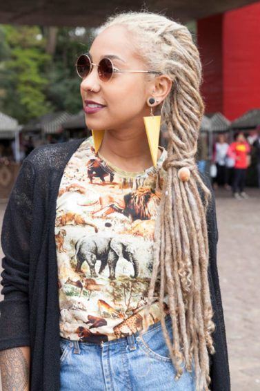 ideias de dreadlocks coloridos para inspiração