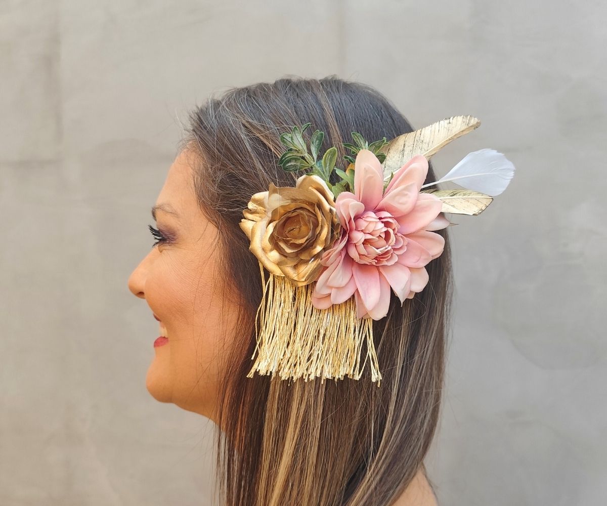 tiara de flores grandes carnaval