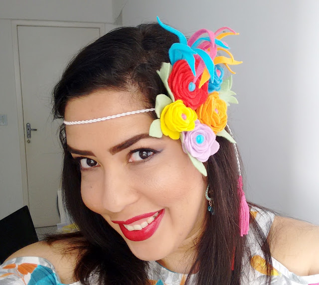 enfeite de cabelo carnaval neon
