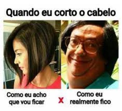 expectativa x realidade corte de cabelo
