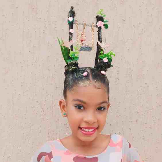 penteado maluco criativo para escola