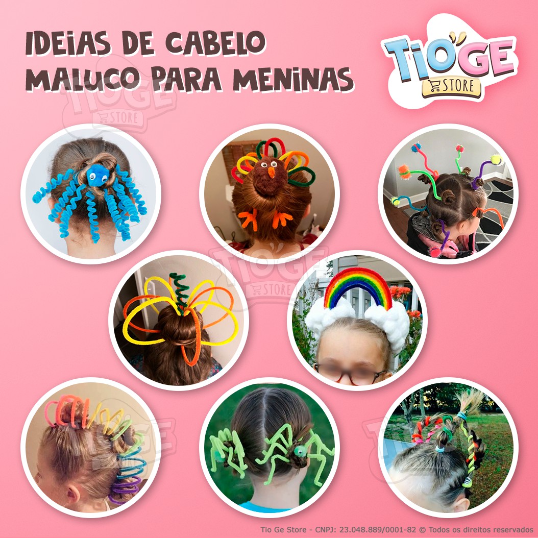penteado maluco para festa infantil
