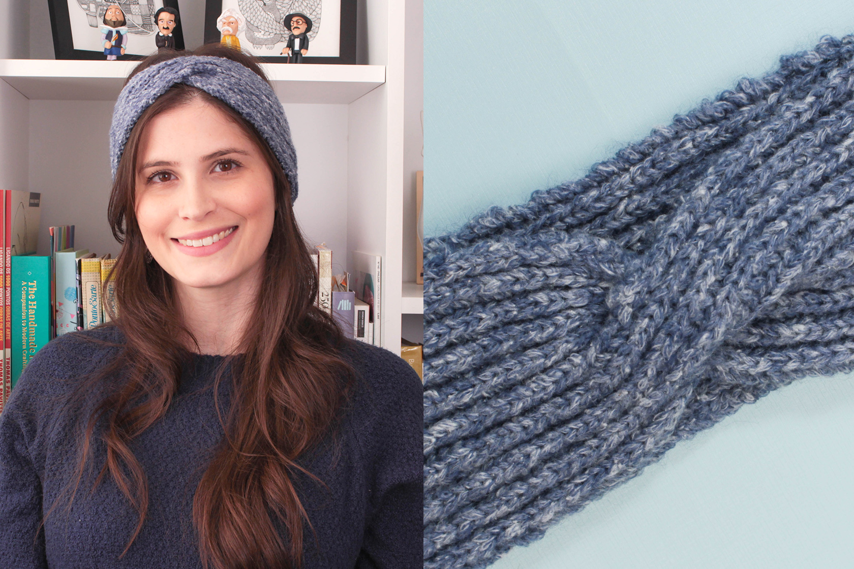 faixa de cabelo de crochê