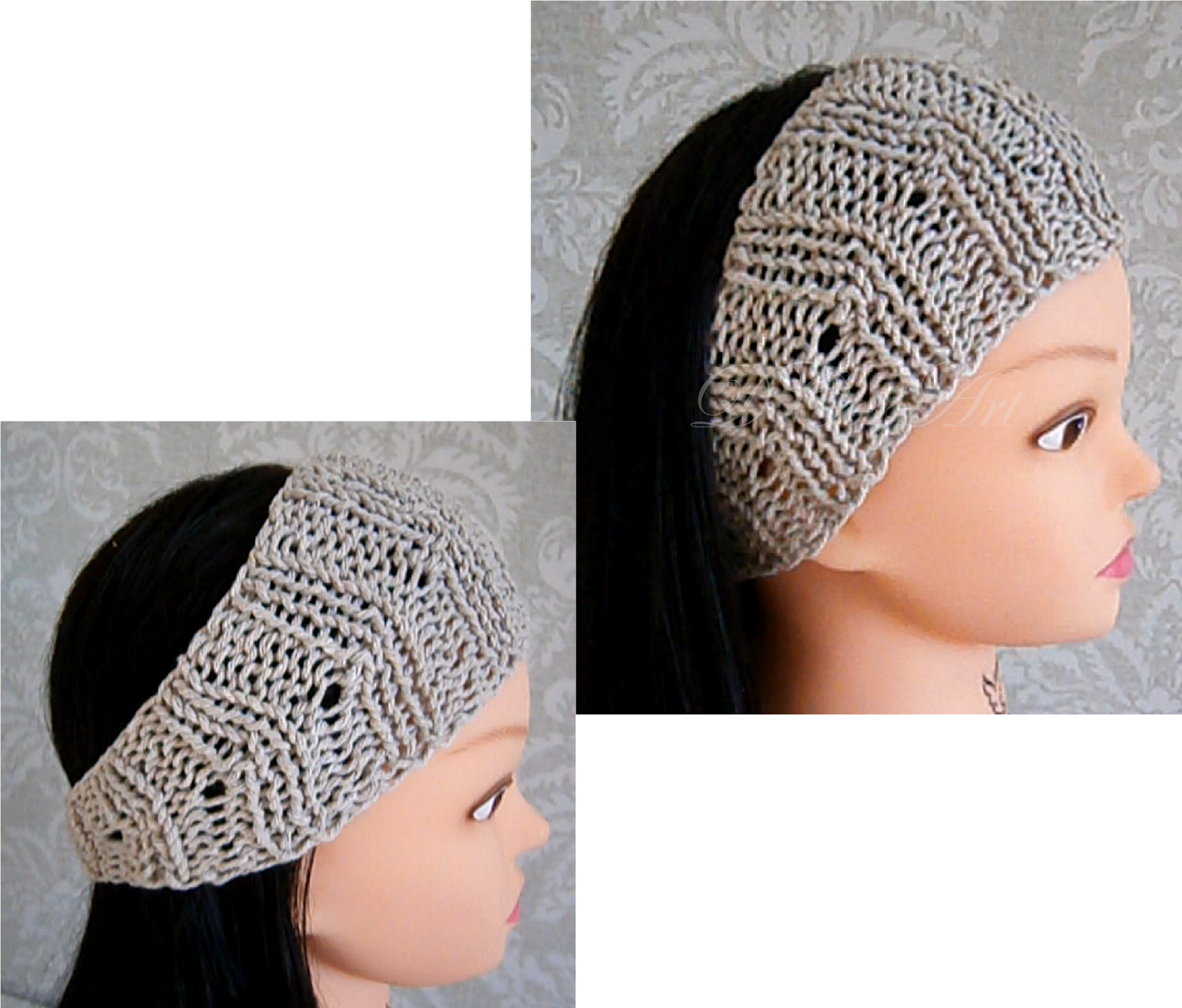 receita faixa de cabelo tricô