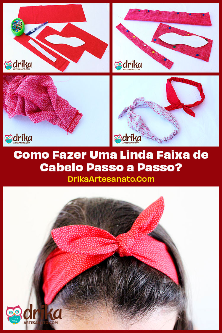 faixa de cabelo passo a passo