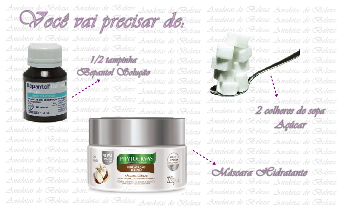 hidratacao com acucar para cabelo