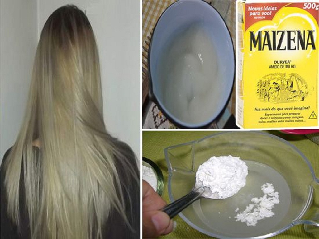 hidratação de maizena para cabelo